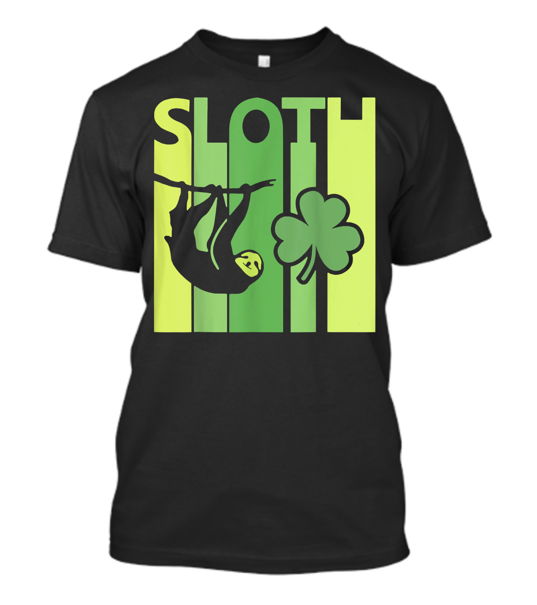 Lucky Sloth Hanging Irish Vintage Shamrock St Patrick's Day T-Shirt