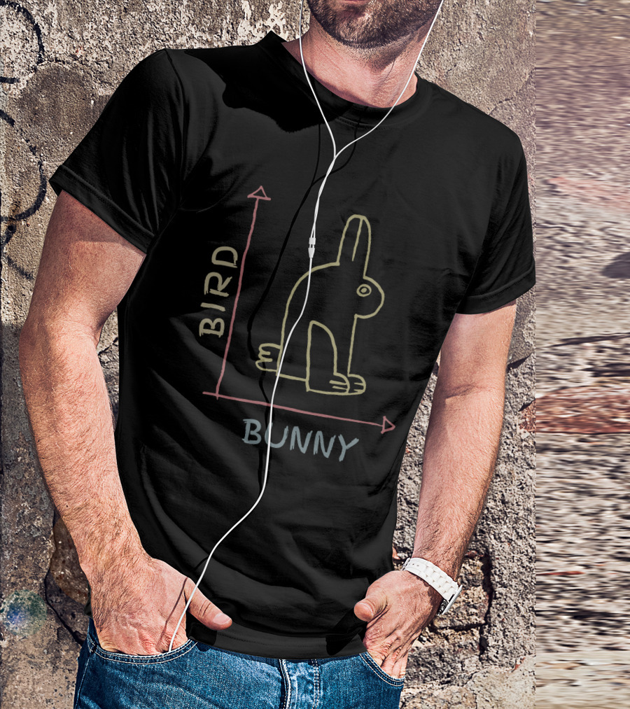 Bird Bunny Optical Illusion Diagram T-Shirt