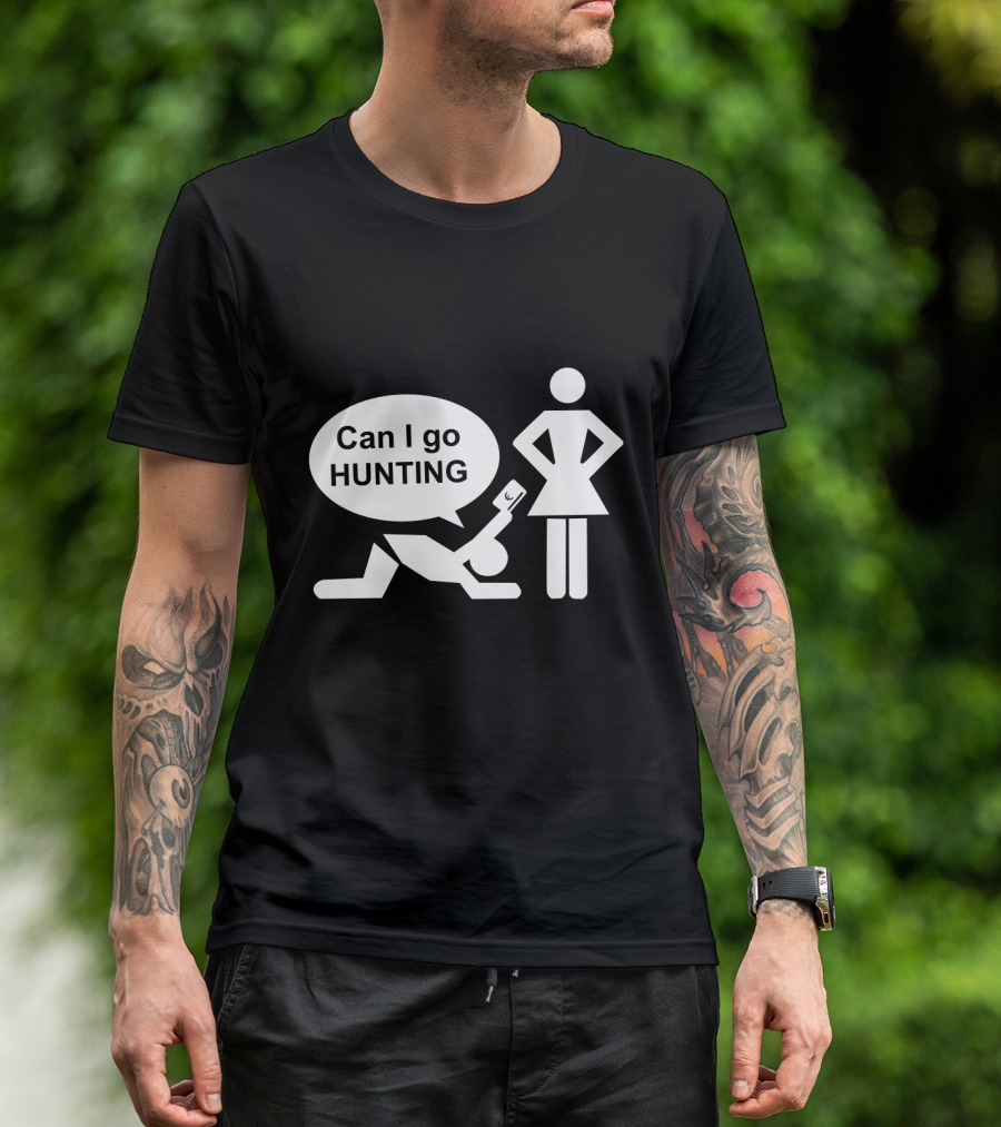 Can I Go Hunting Permission Request Iconic T-Shirt