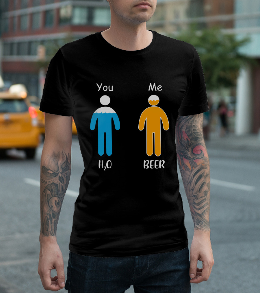 You Me H2O Beer Icon Figures T-Shirt