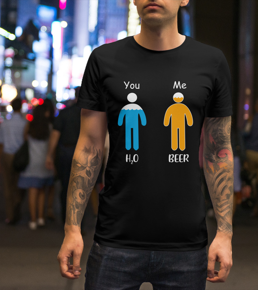You Me H2O Beer Icon Figures T-Shirt