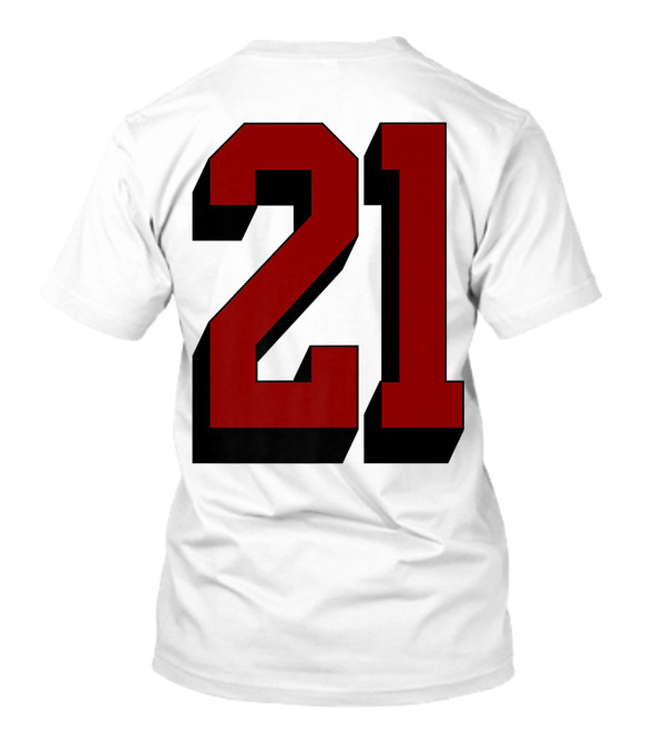 Number 21 Varsity Fan Sports Team White Jersey Premium 21 T-Shirt