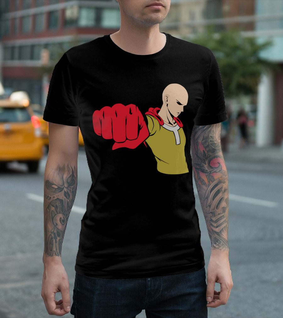 One Punch Sensei Saitama Anime Character Fist Pose T-Shirt