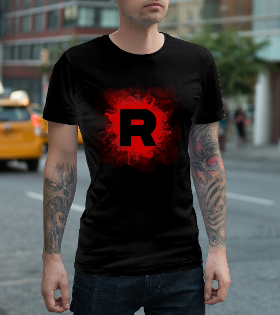 Team Rocket Red R Logo Explosion T-Shirt