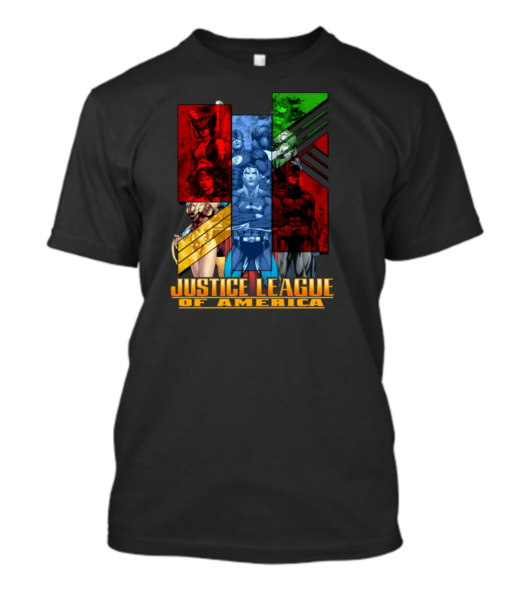 Justice League Of America Heroes Collage T-Shirt