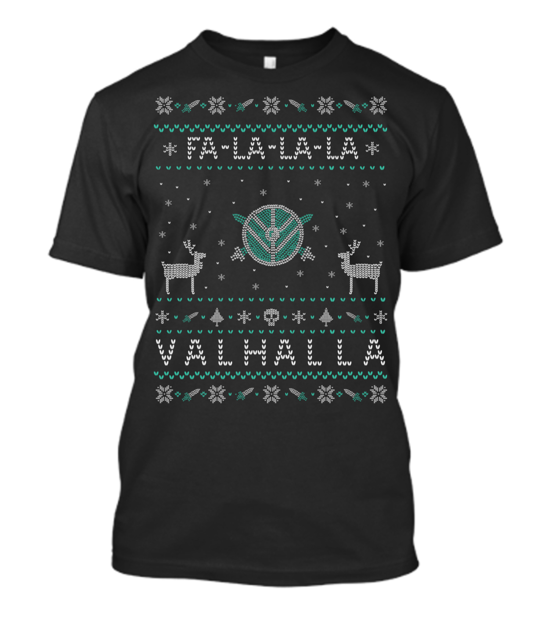 FA LA LA LA VALHALLA VIKING HOLIDAY UGLY SWEATER NORDIC FESTIVE T-Shirt