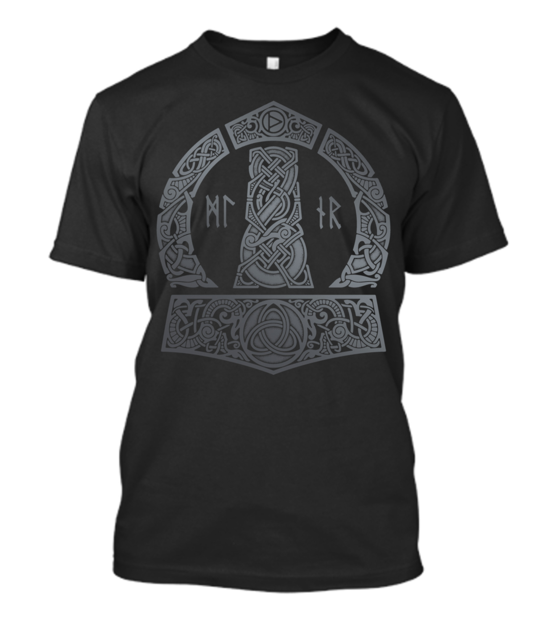 MJOLNIR VIKING NORSE RUNE KNOTWORK SYMBOLS T-Shirt