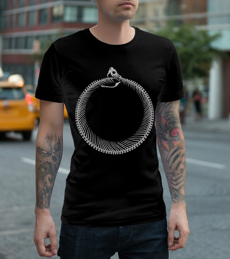 NEKROUROBOROS VIKING Ouroboros Skeleton Ring T-Shirt
