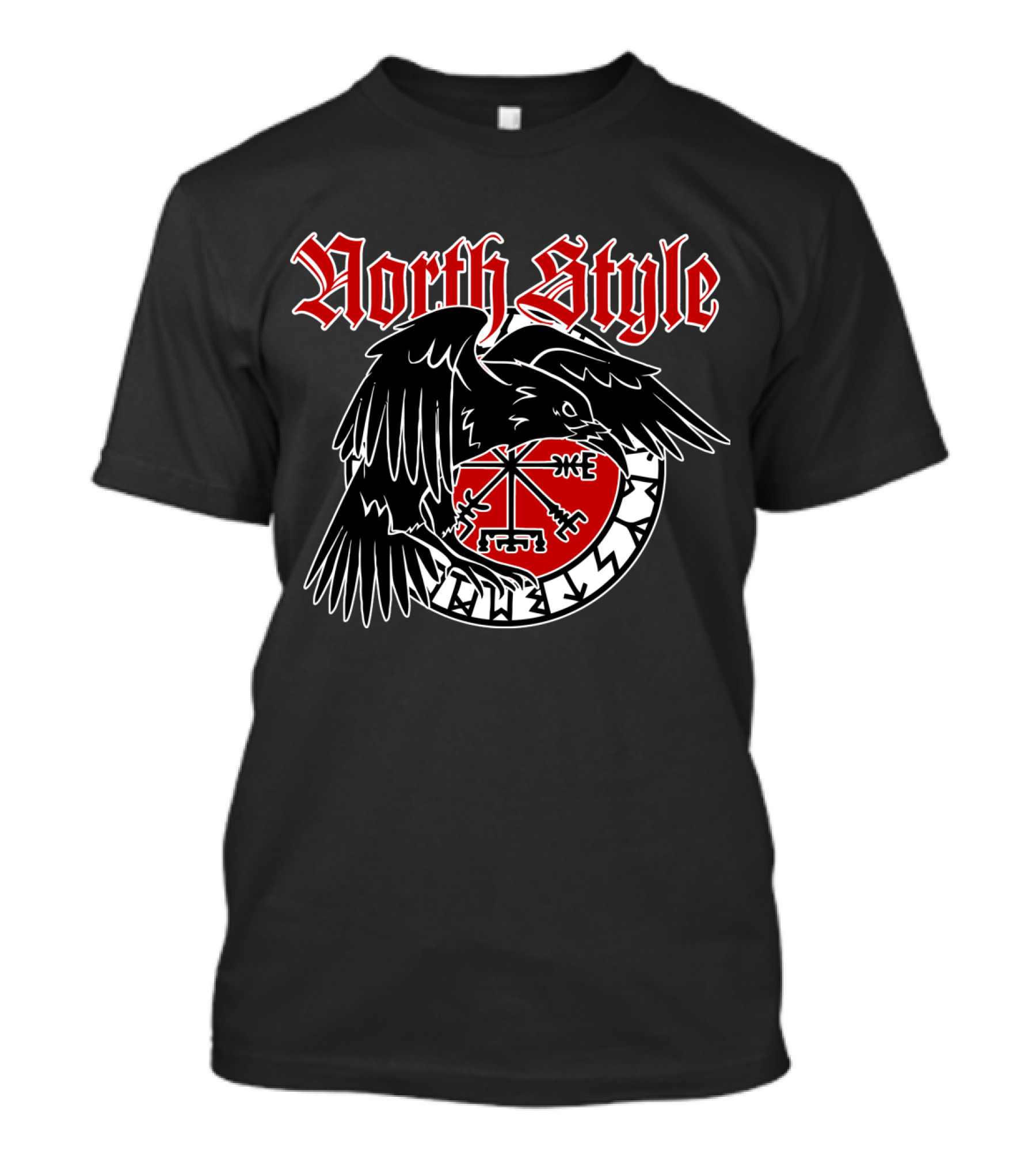North Style Viking Raven Norse T-Shirt