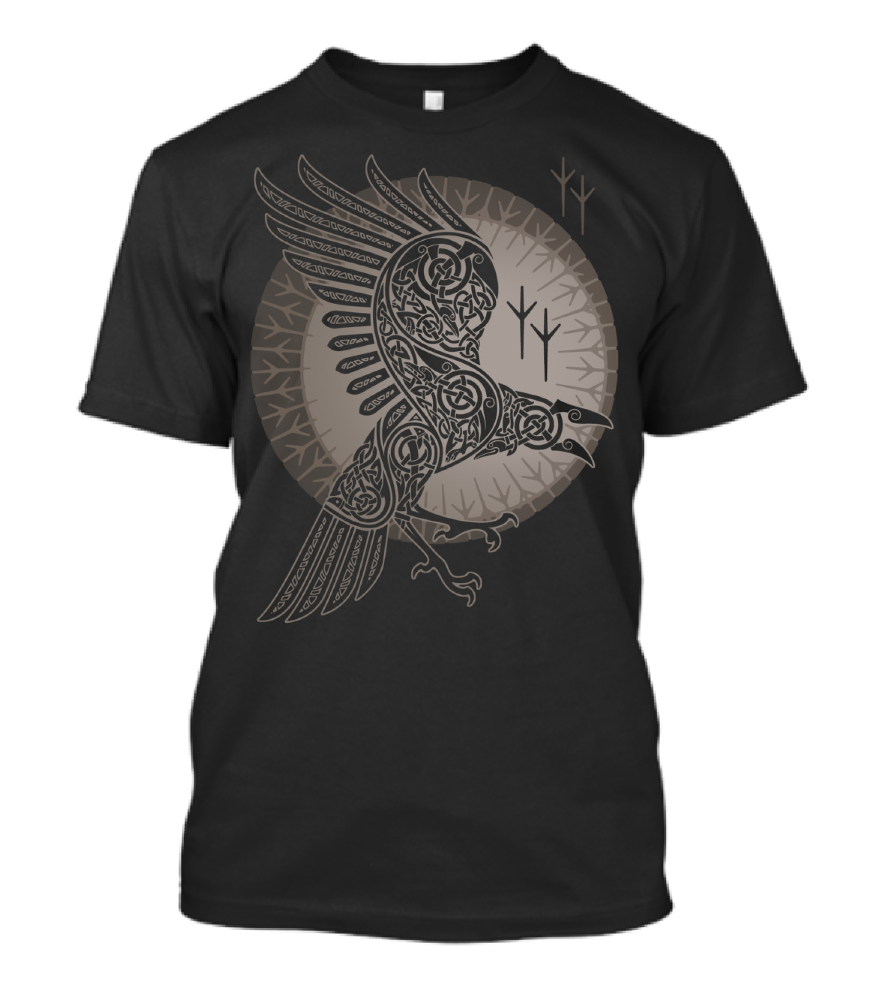 Raven 1 Viking Celtic Knotwork Norse Symbolism T-Shirt
