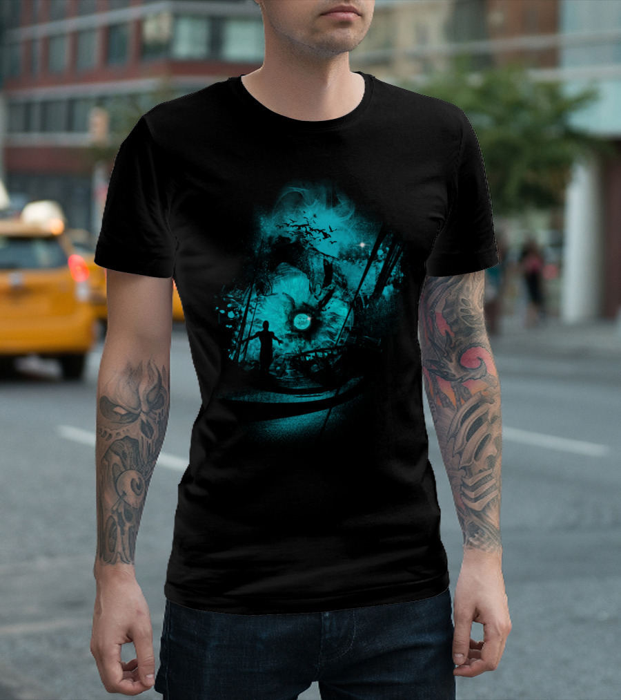 6 Day Sci-Fi Surreal Blue Eye Vortex Journey T-Shirt