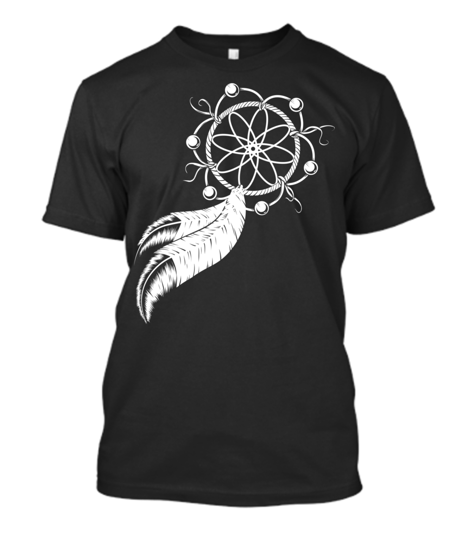Dreamcatcher Atomic Symbol Tribal Feathers By DesignsbyReg T-Shirt