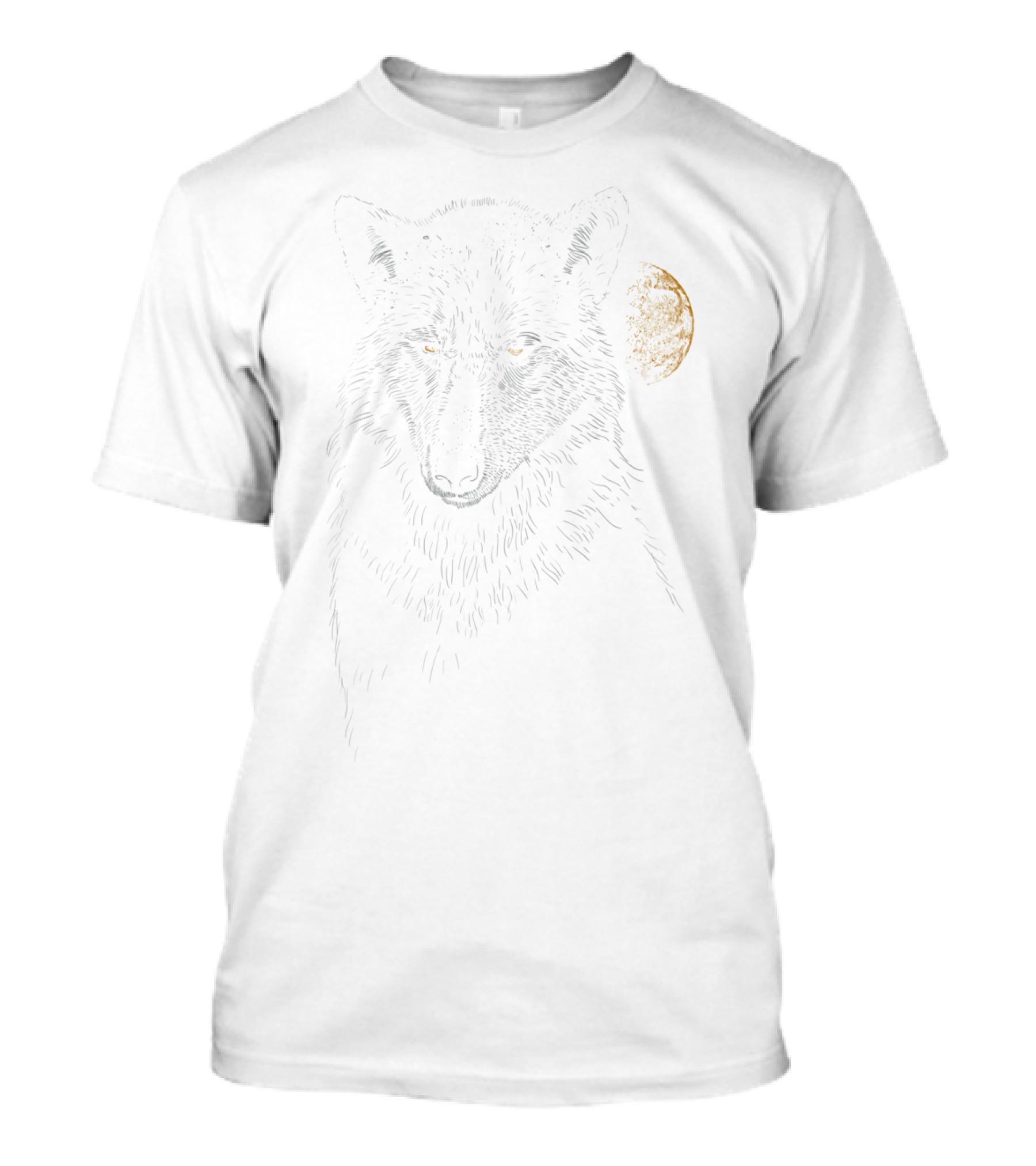 Blind Wolf Wolves Animal Lunar Eclipse Dark T-Shirt
