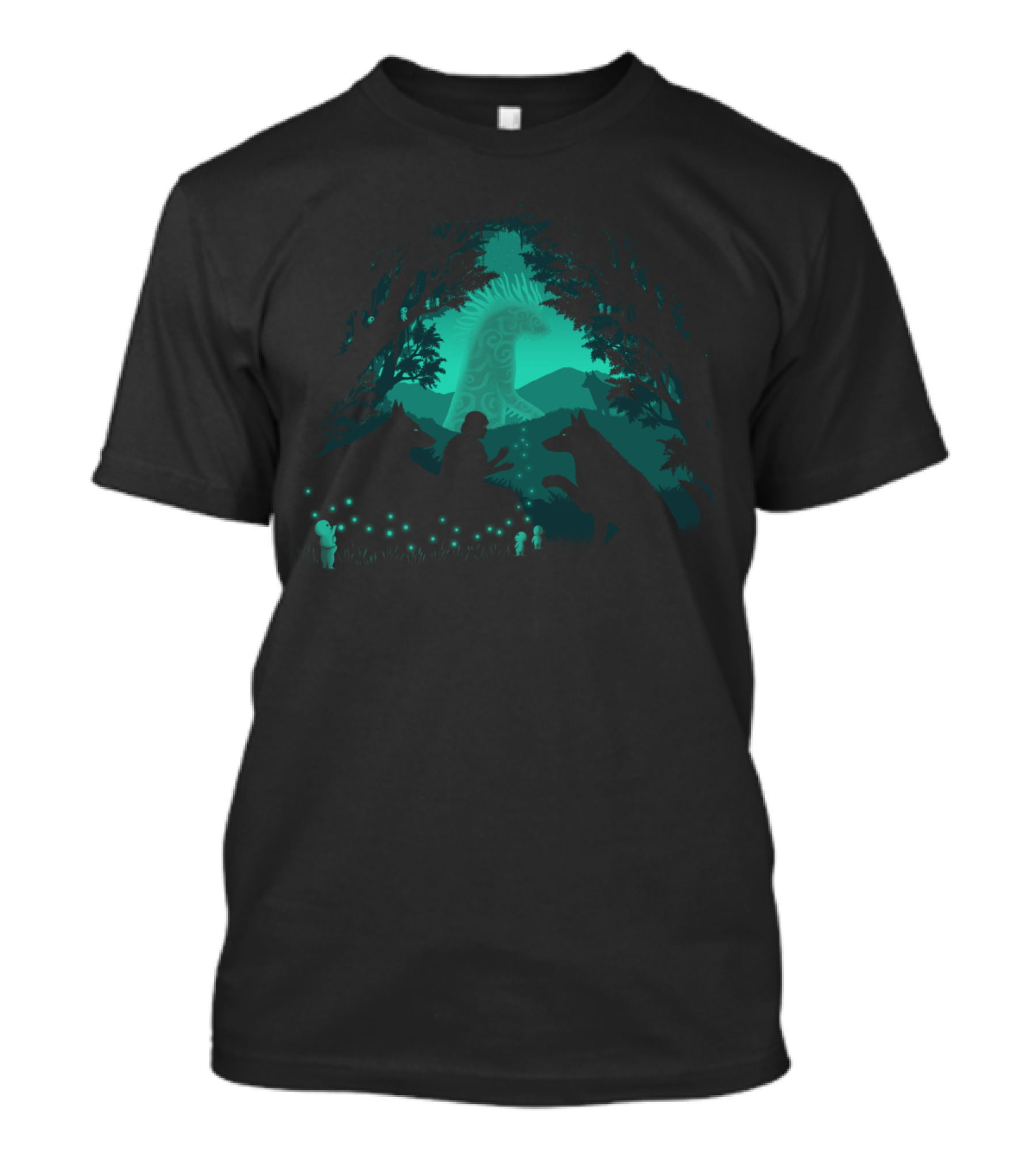 Forest Dwellers Wolf Wolves Animal Mystical Gathering T-Shirt