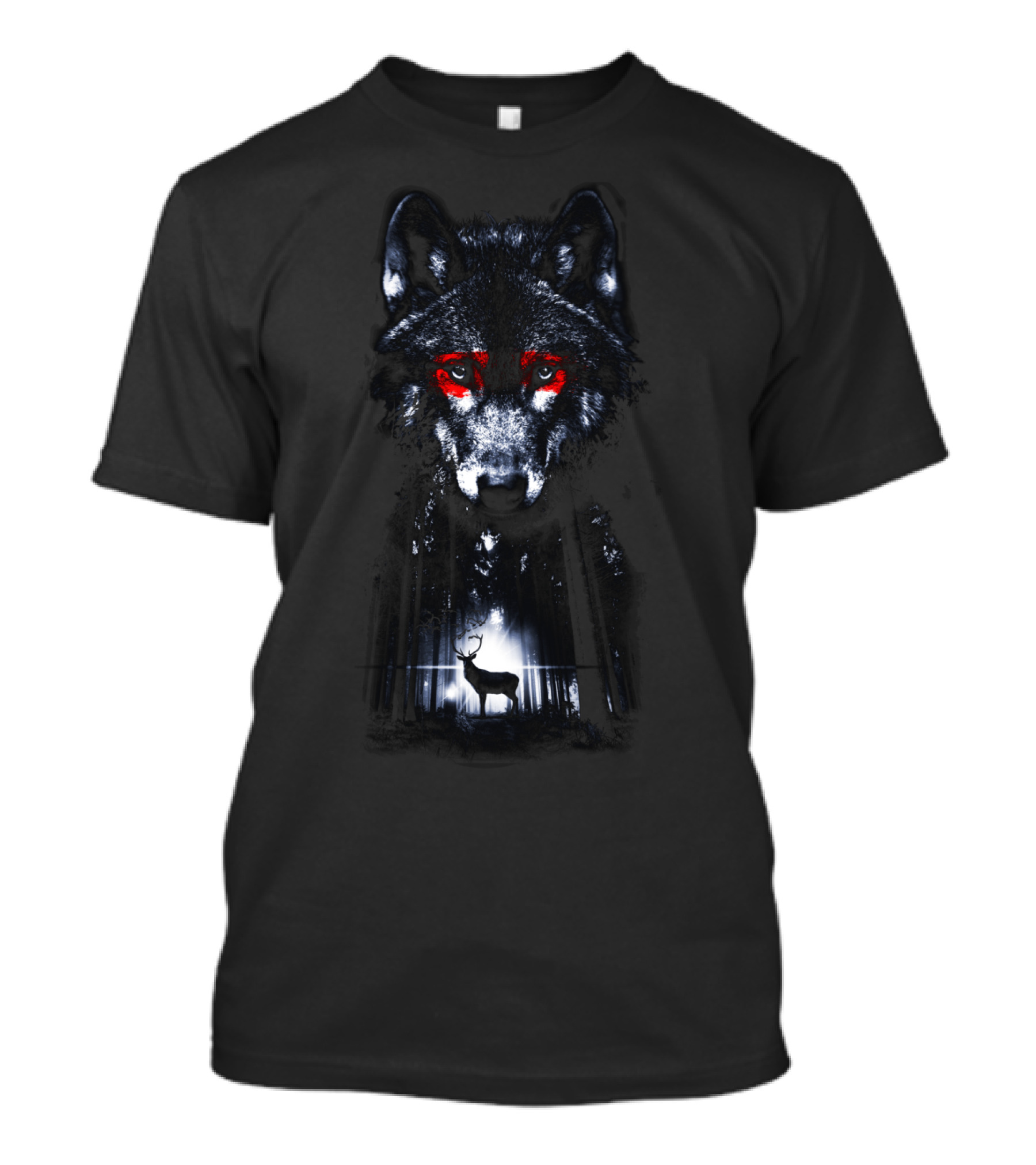 Hunting Season Ver 2 Wolf Wolves Animal Red-Eyed Forest Predator T-Shirt