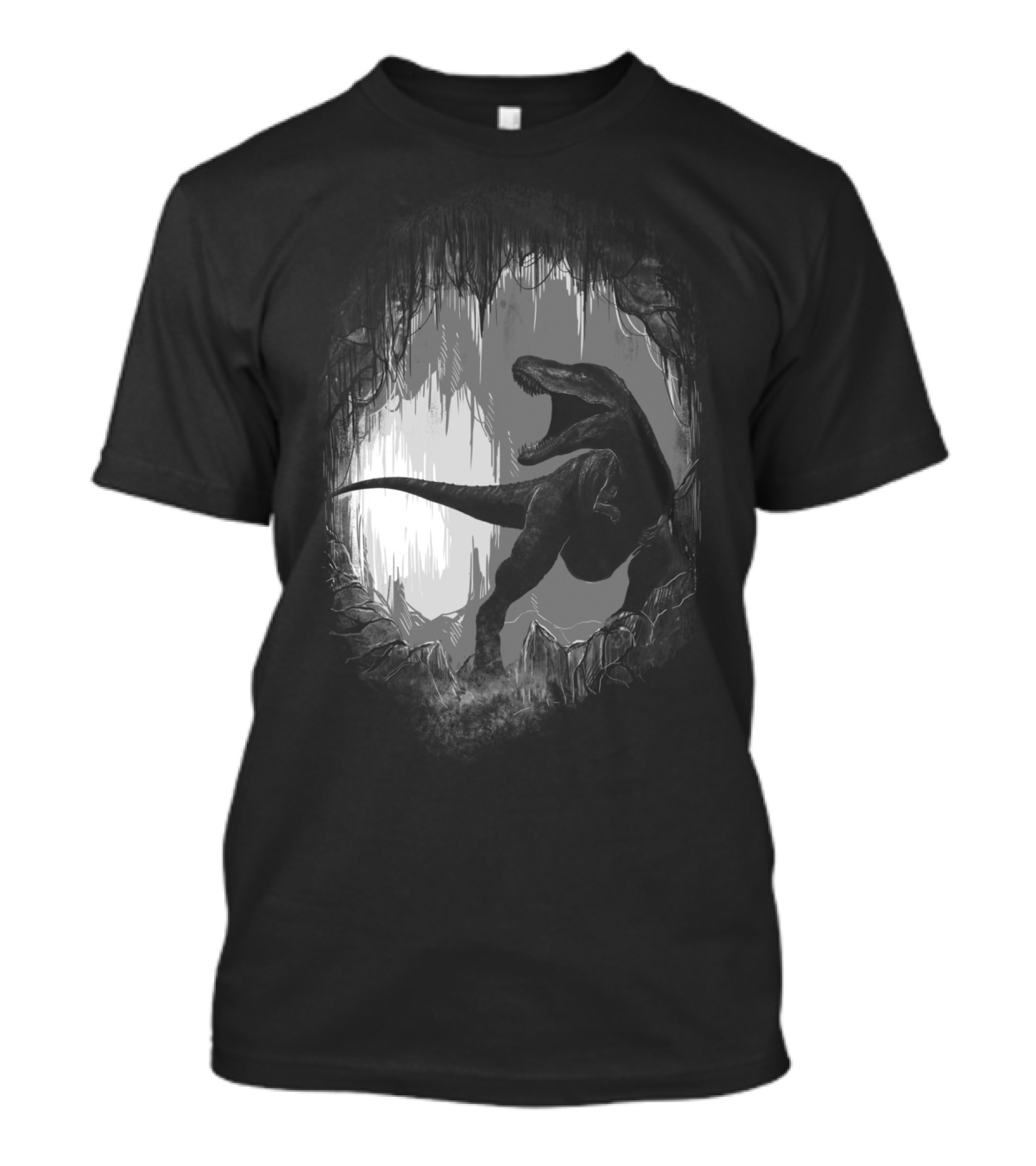 Prehistoric Dinosaur In Cave T-Shirt