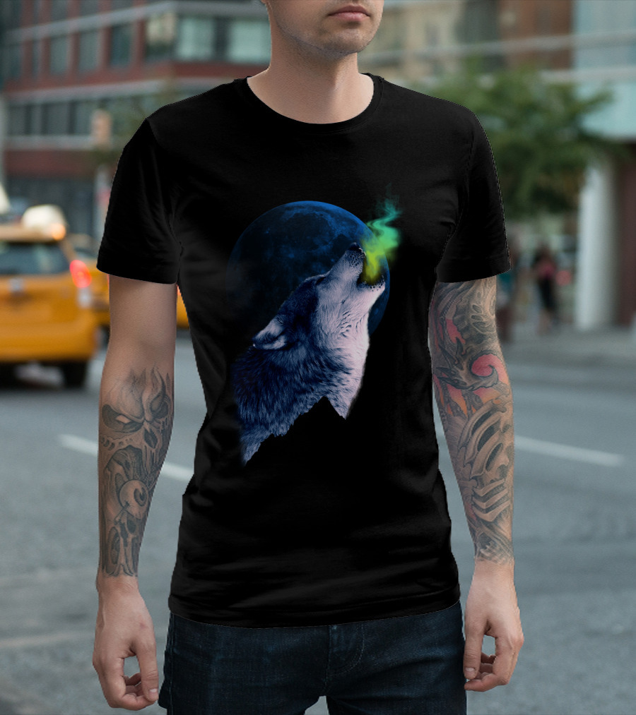 Wolf Wail Howling Moon Wolves Animal T-Shirt