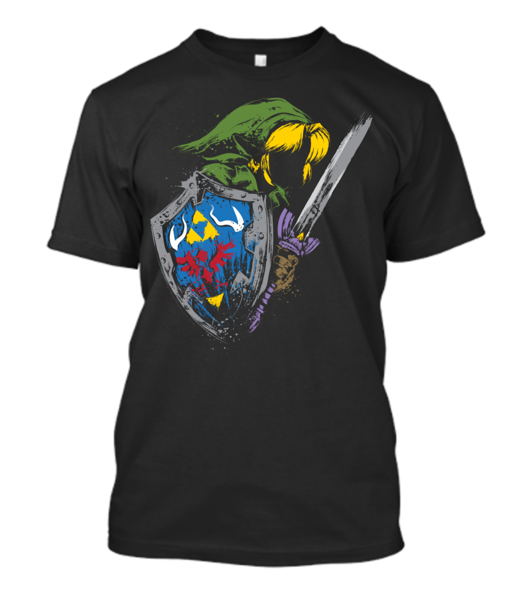 Hyrule Warrior Legend Of Zelda Link With Shield And Sword T-Shirt