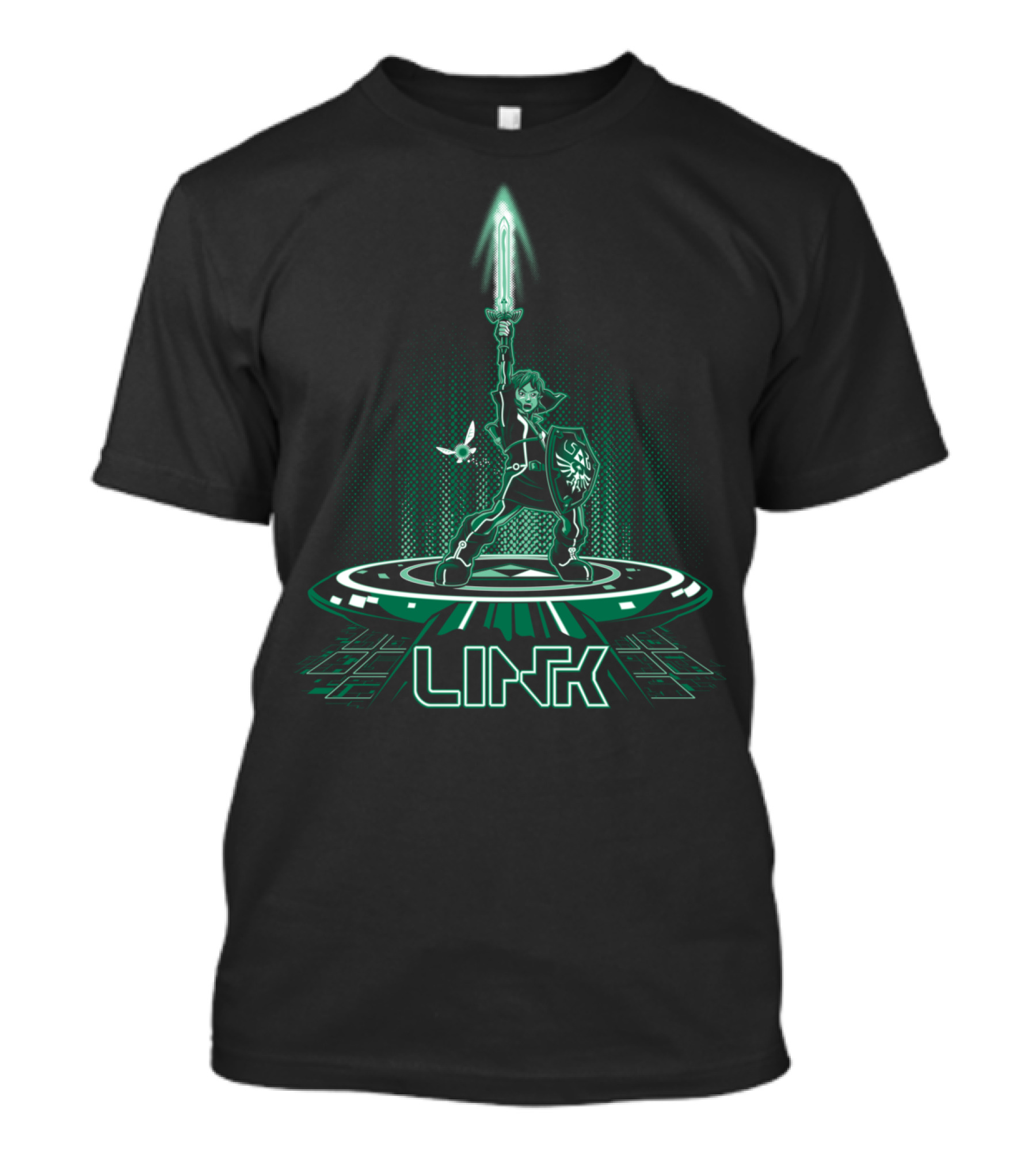 LINKTRON Legend Of Zelda LINK Tron Crossover Hero Pose T-Shirt