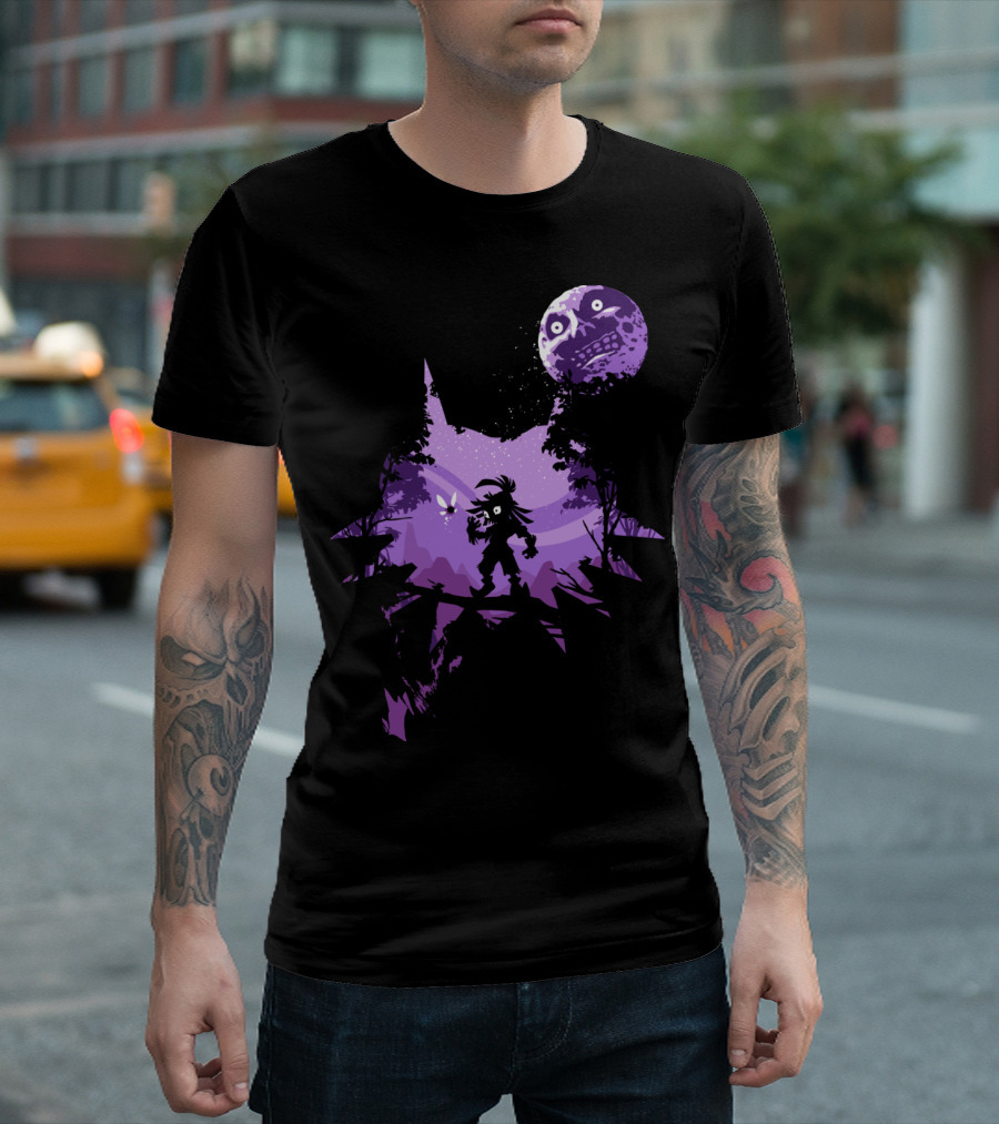 Majora's Return Legend Of Zelda Link Majora's Mask Moon T-Shirt
