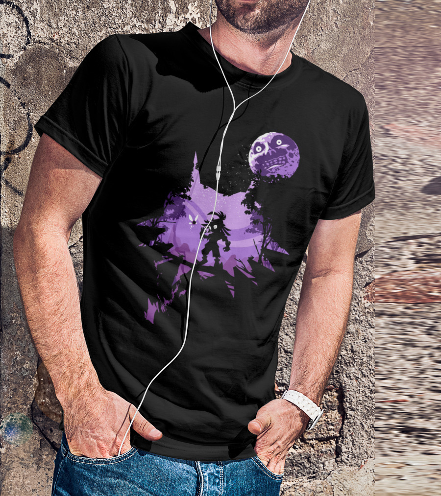 Majora's Return Legend Of Zelda Link Majora's Mask Moon T-Shirt