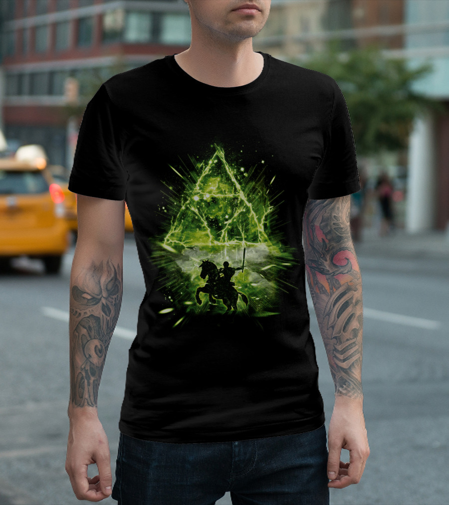 The Legend of Zelda Triforce Storm Link and Horse T-Shirt