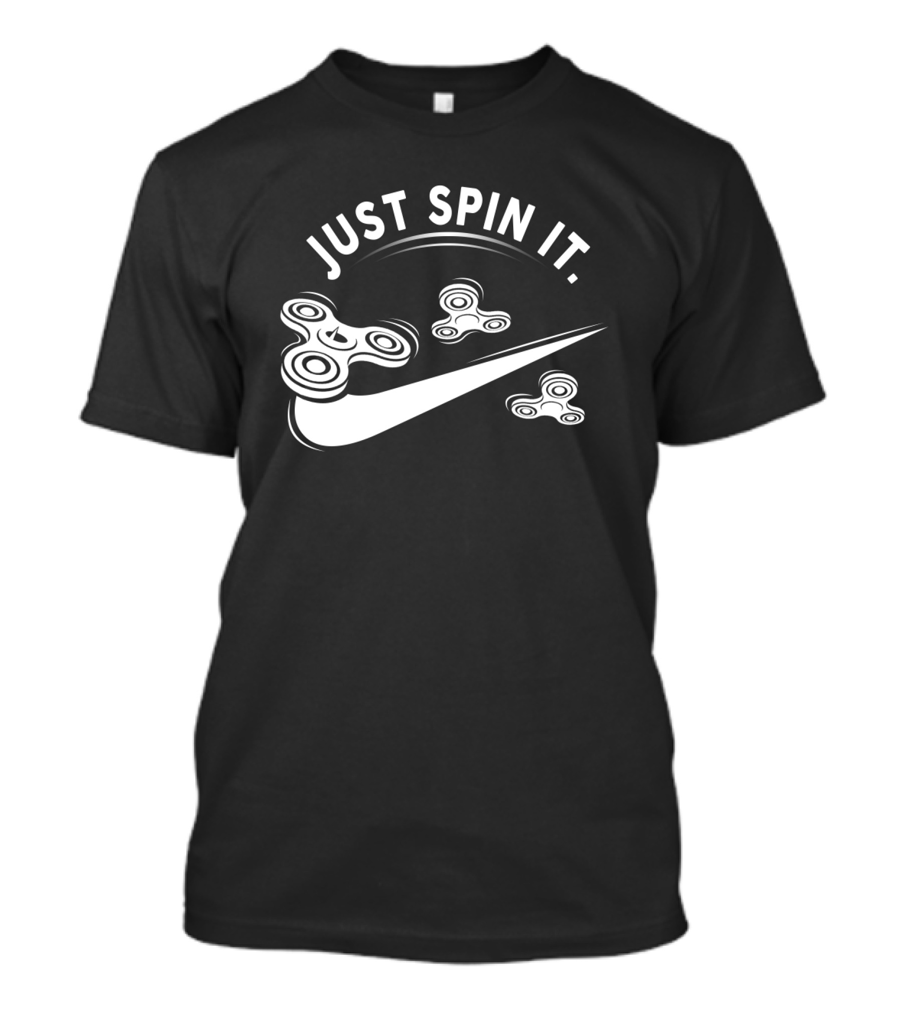 Just Spin It Fidget Spinner Parody Swoosh T-Shirt