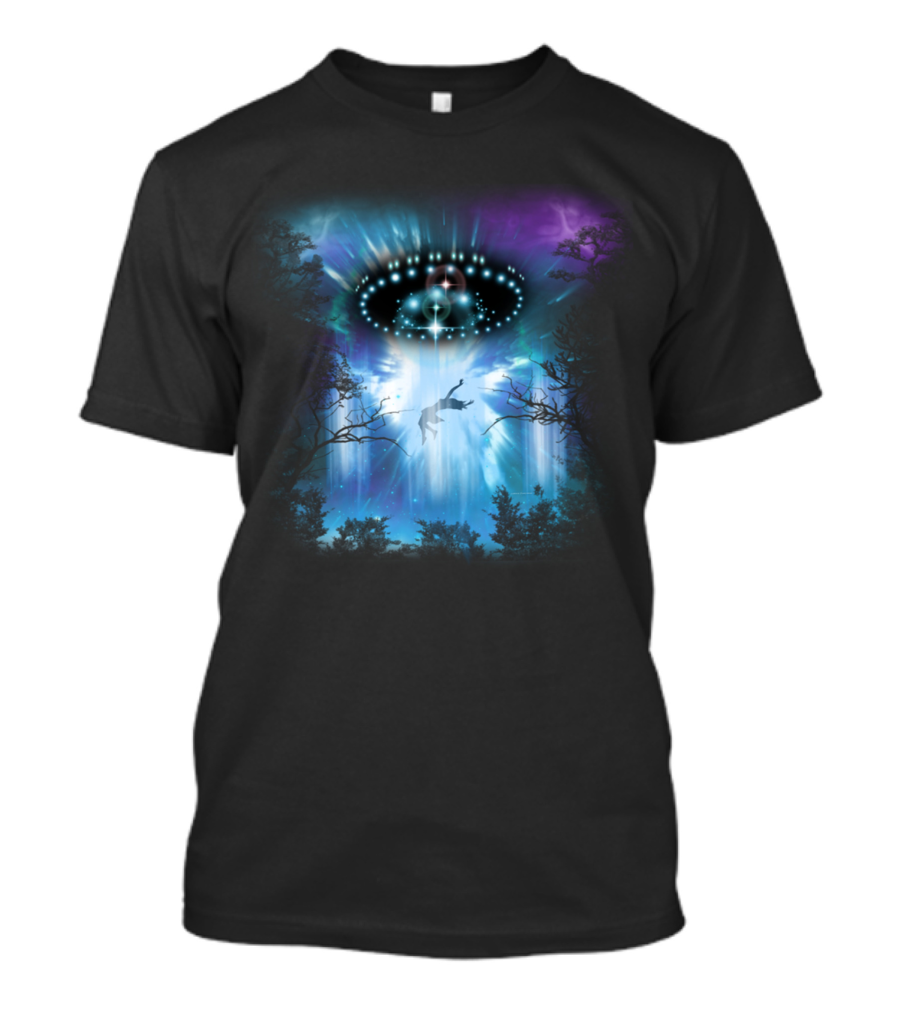 Alien Conquest Galactic Abduction Night Sky T-Shirt