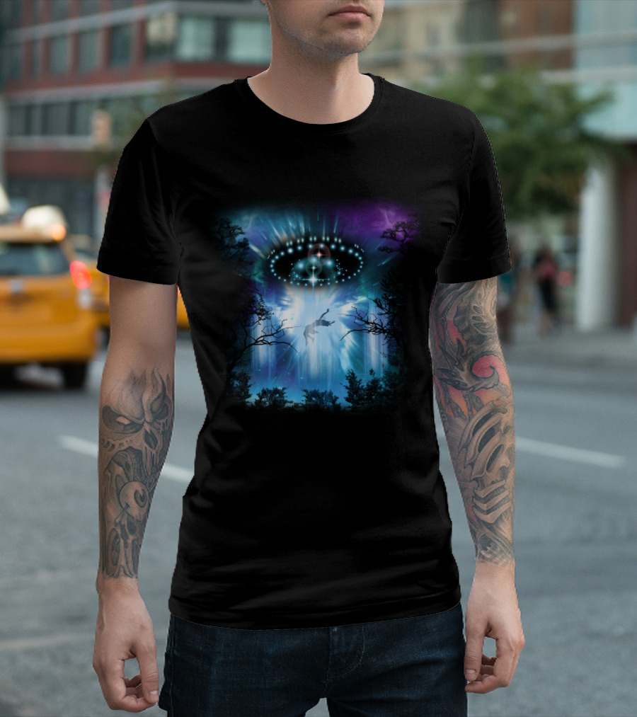 Alien Conquest Galactic Abduction Night Sky T-Shirt