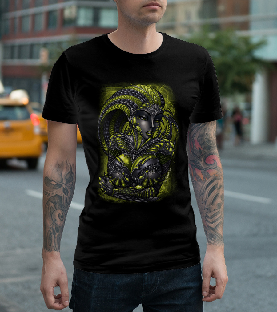 Alien Lady Cybernetic Extraterrestrial Femme Fatale T-Shirt