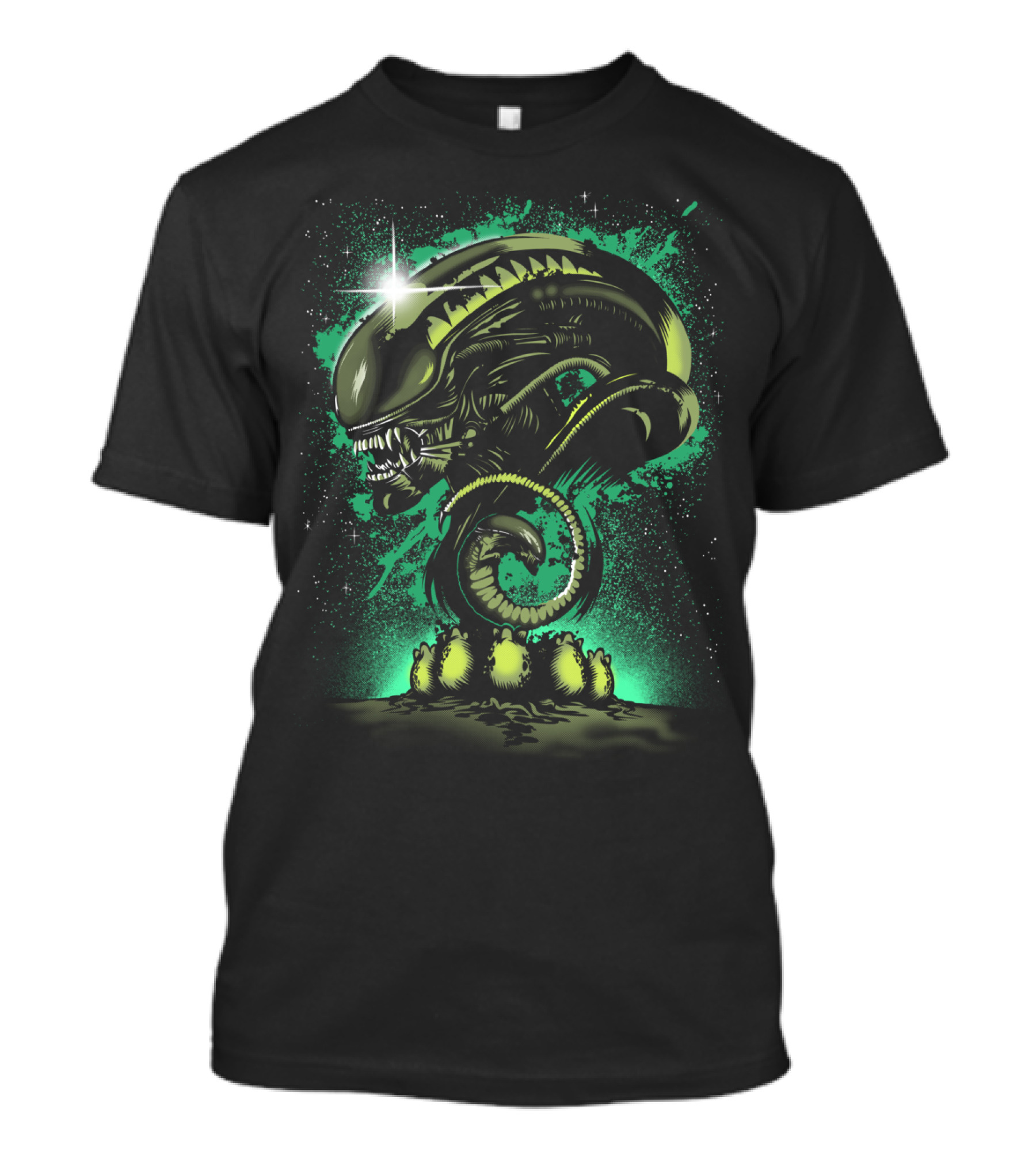 Alien Universe Xenomorph Egg Galaxy Explosion T-Shirt
