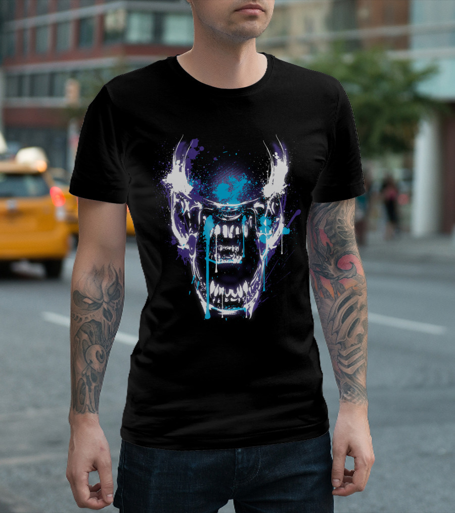 Close Encounter Monster Face Paint Splatter T-Shirt