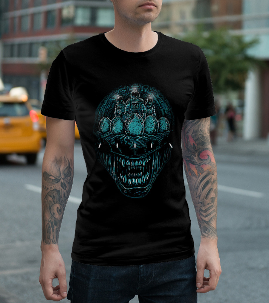 ALIEN Deep Space Terror Astronauts and Eggs T-Shirt