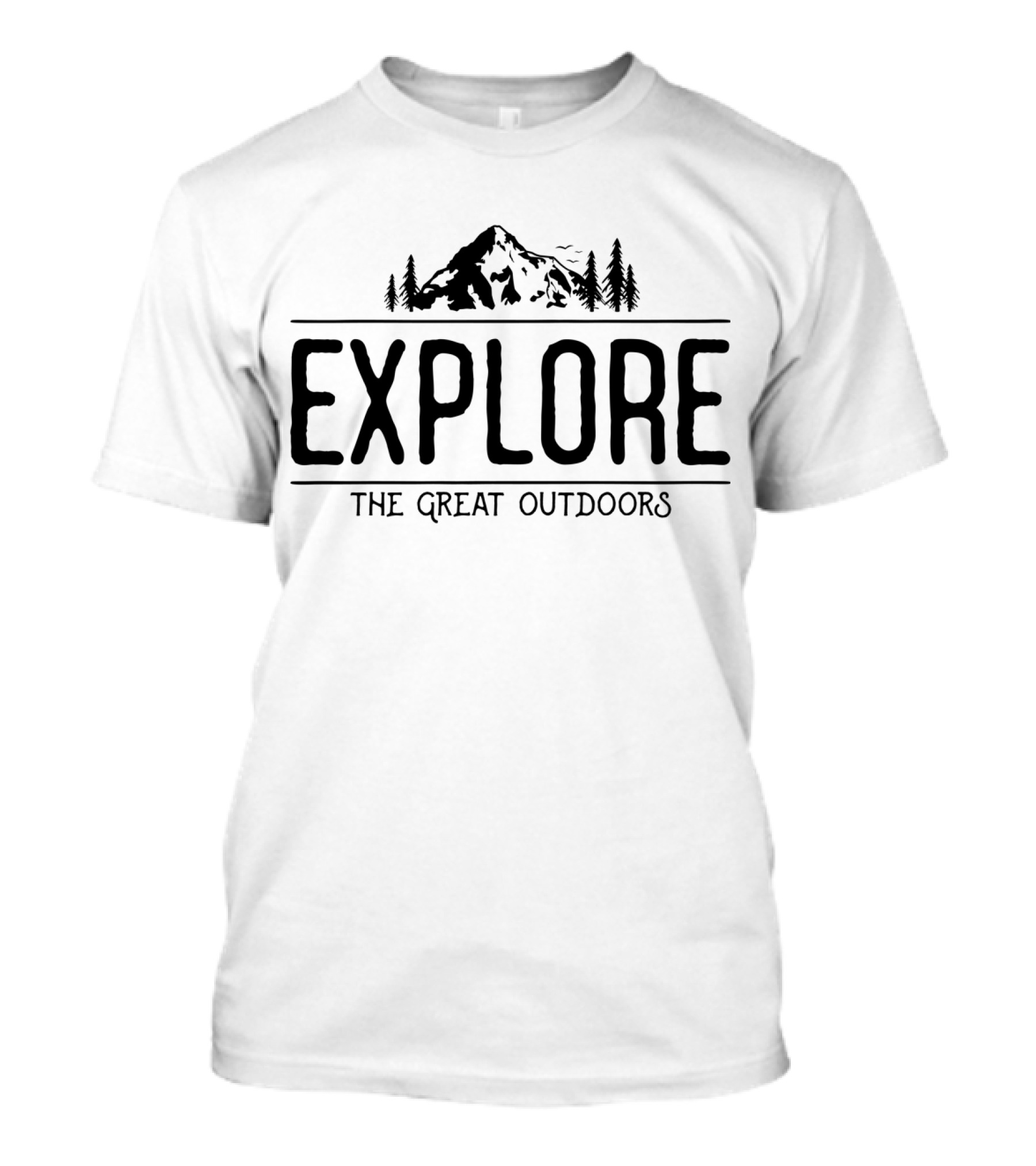 Explore Mountains And Trees In The Great Outdoors T-Shirt