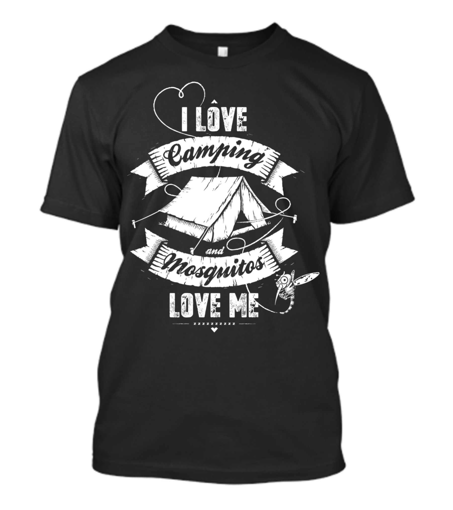 I Love Camping And Mosquitos Love Me T-Shirt