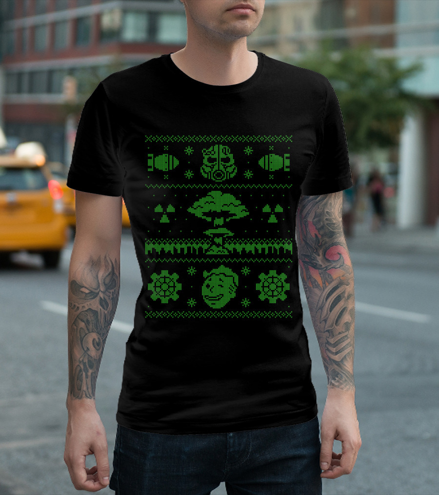 A NUCLEAR WINTER WONDERLAND FALLOUT UGLY CHRISTMAS T-Shirt