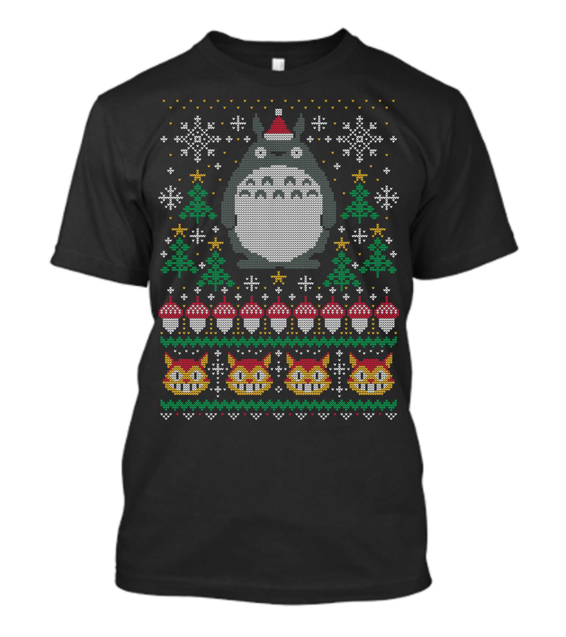 My Christmas Guest Totoro Ugly Sweater Holiday Knit T-Shirt