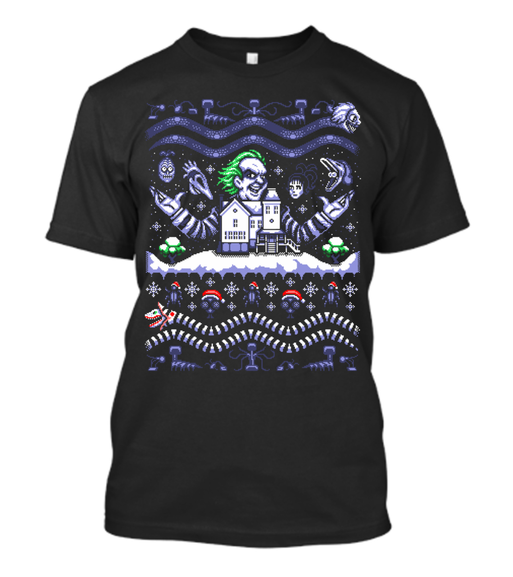 Beetlejuice Ugly Sweater Horror Holiday T-Shirt