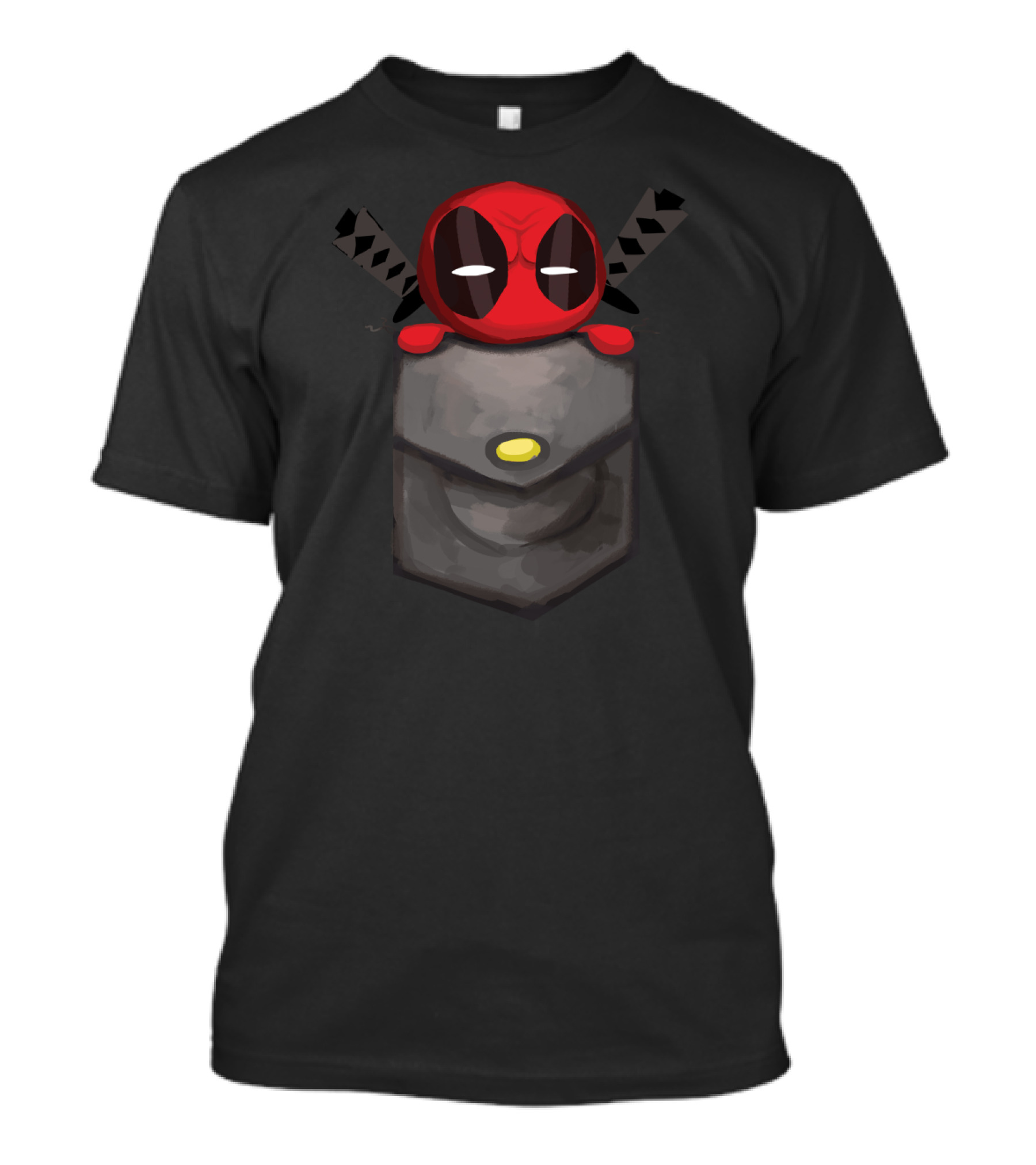 Deadpool Chibi Pocket With Swords T-Shirt