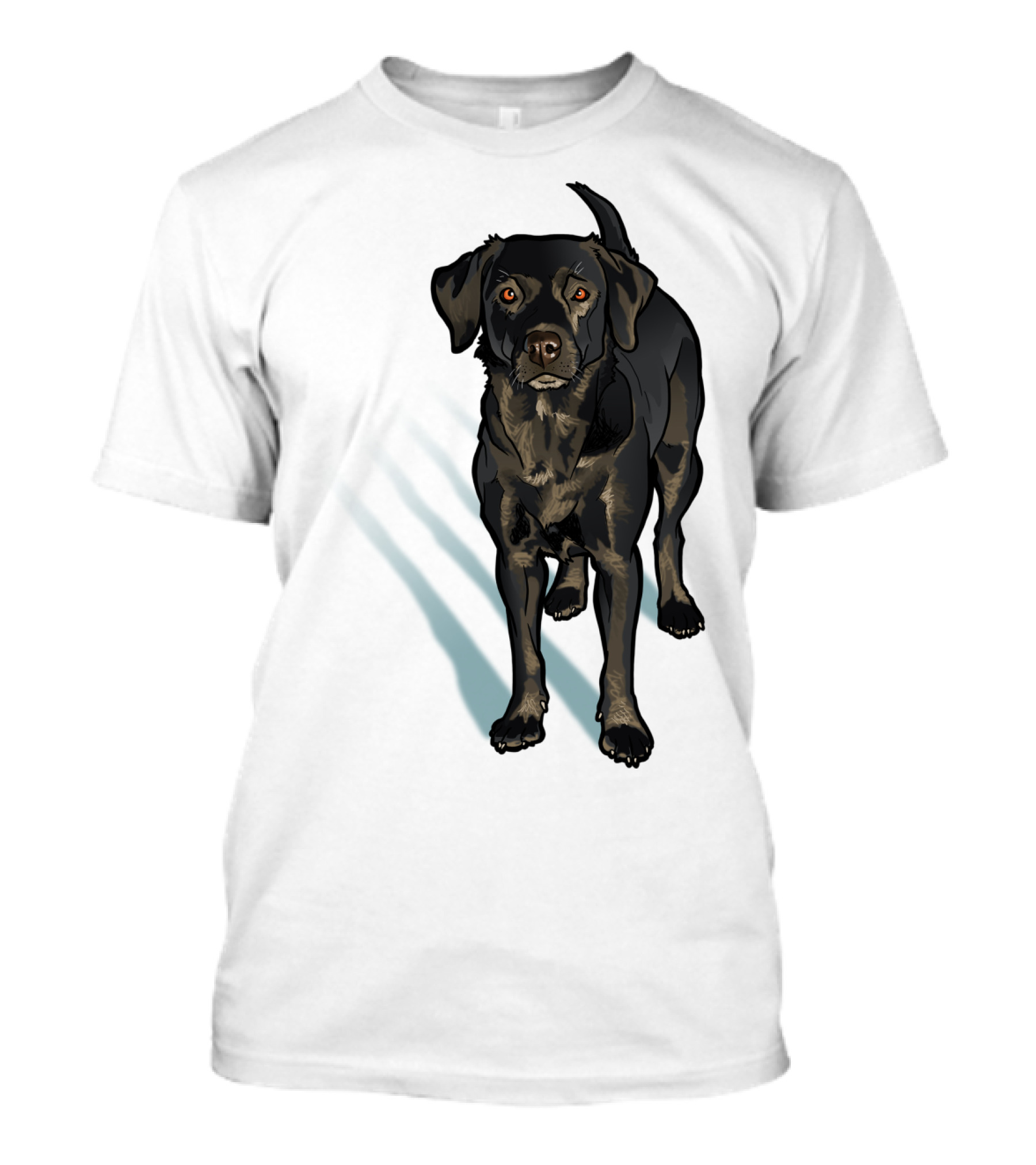 Black Lab Dog Pet Animal In The Snow T-Shirt