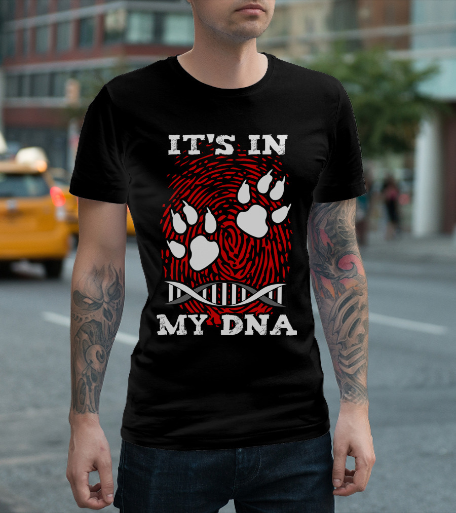 IT'S IN MY DNA Paw Print Fingerprint T-Shirt