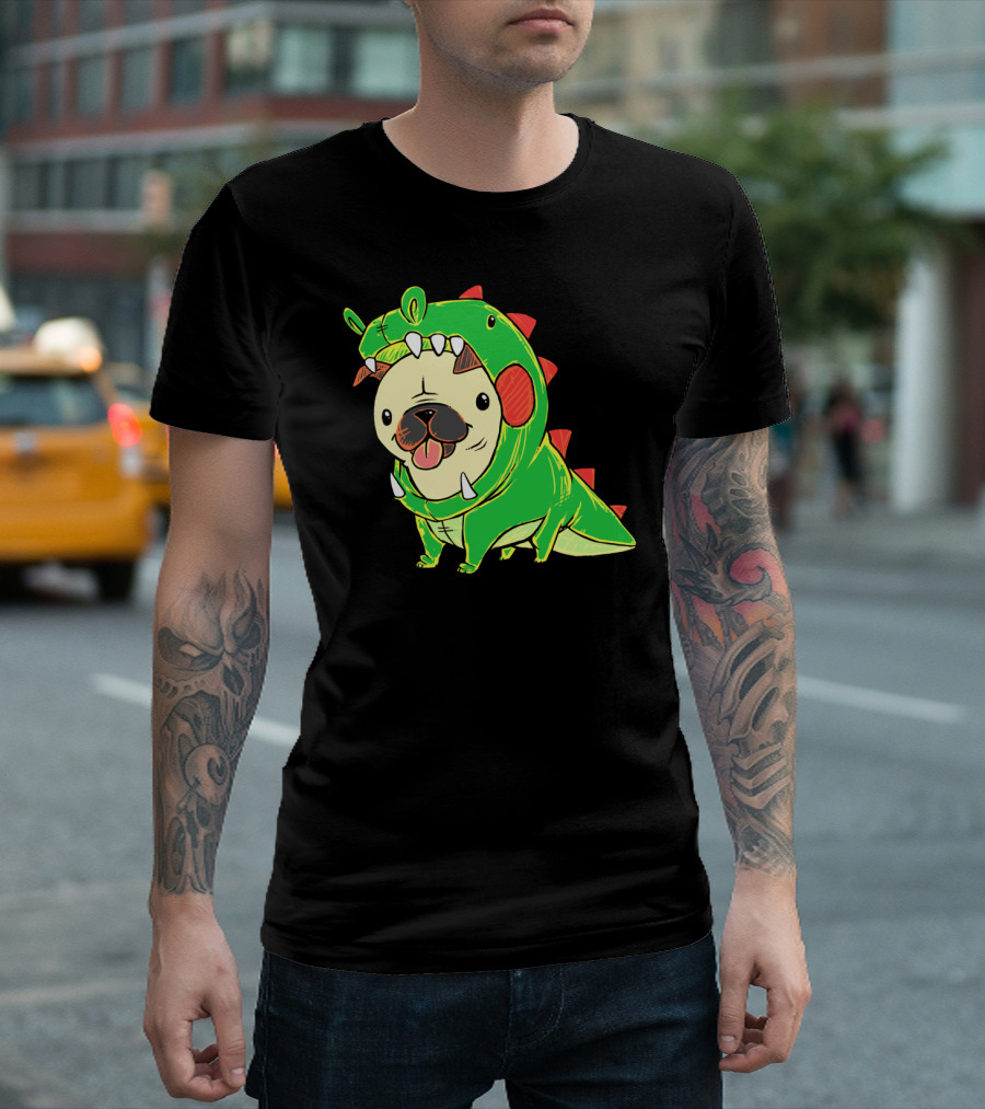 I'm a Dinosaur Cute Dog in Green Costume T-Shirt