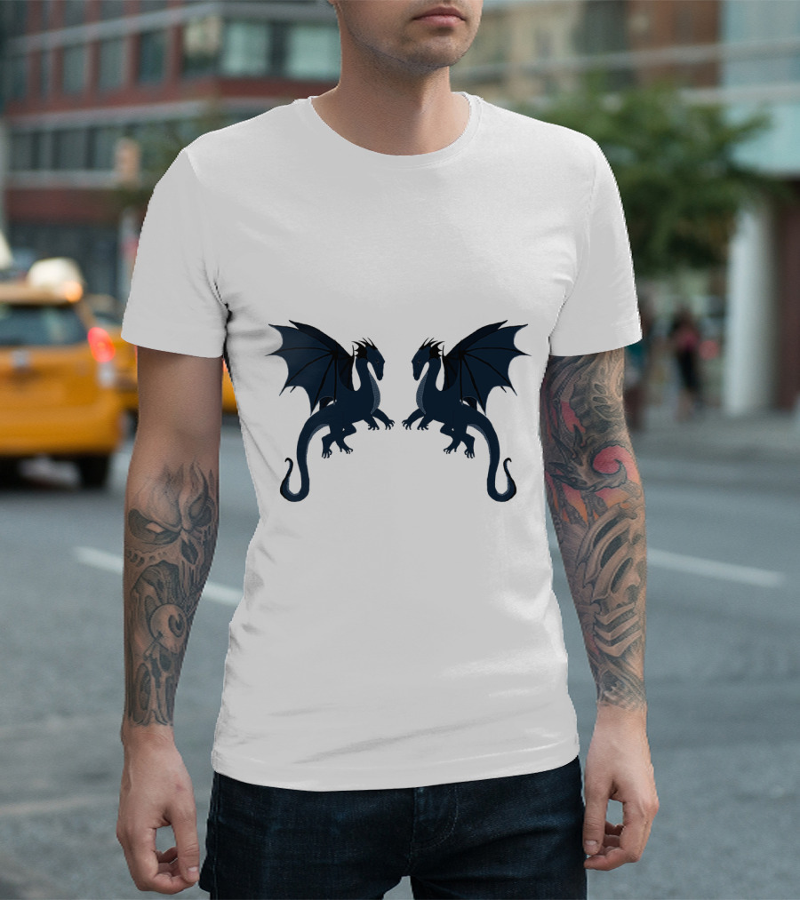 Blue Dragons Symmetrical Pair T-Shirt