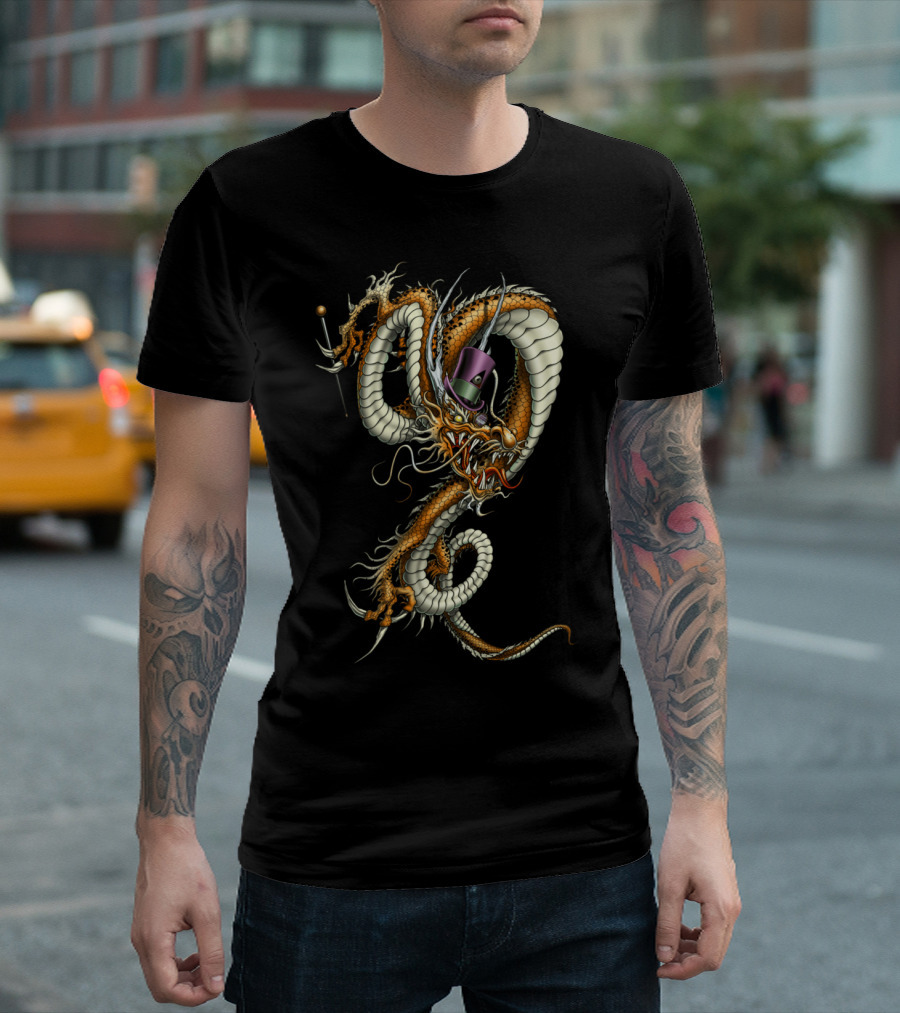 China Dragon with Top Hat and Cane T-Shirt