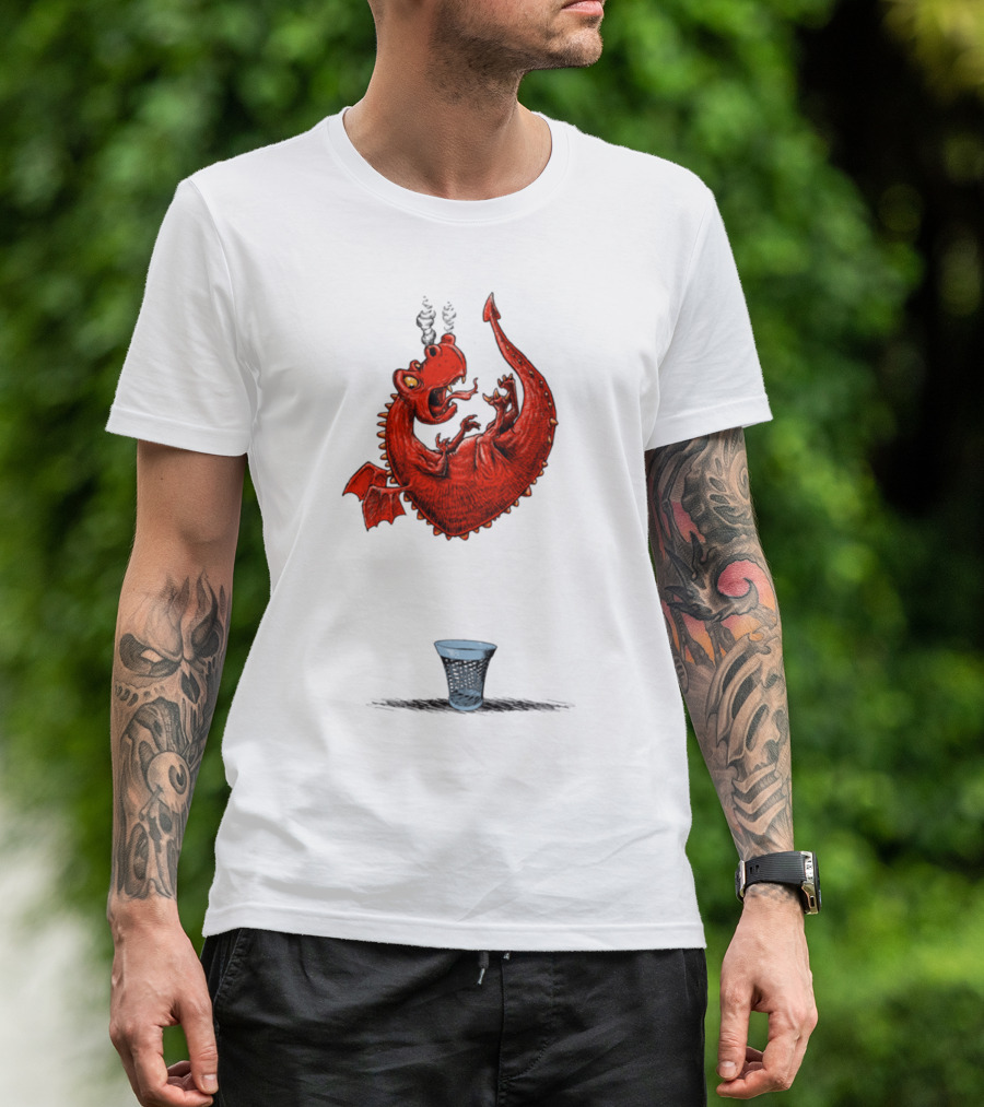 Drag N Drop Dragon Basketball Toss T-Shirt