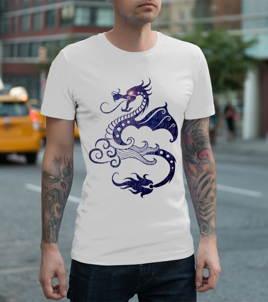 Dragon Eye Intricate Violet Indigo Serpent T-Shirt