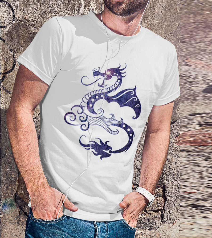 Dragon Eye Intricate Violet Indigo Serpent T-Shirt