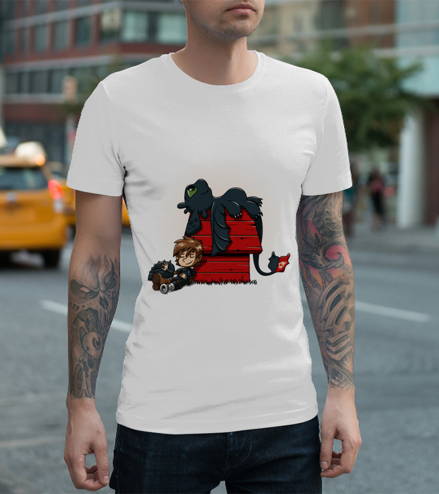 Dragon Peanuts How to Train Your Dragon Snoopy House T-Shirt