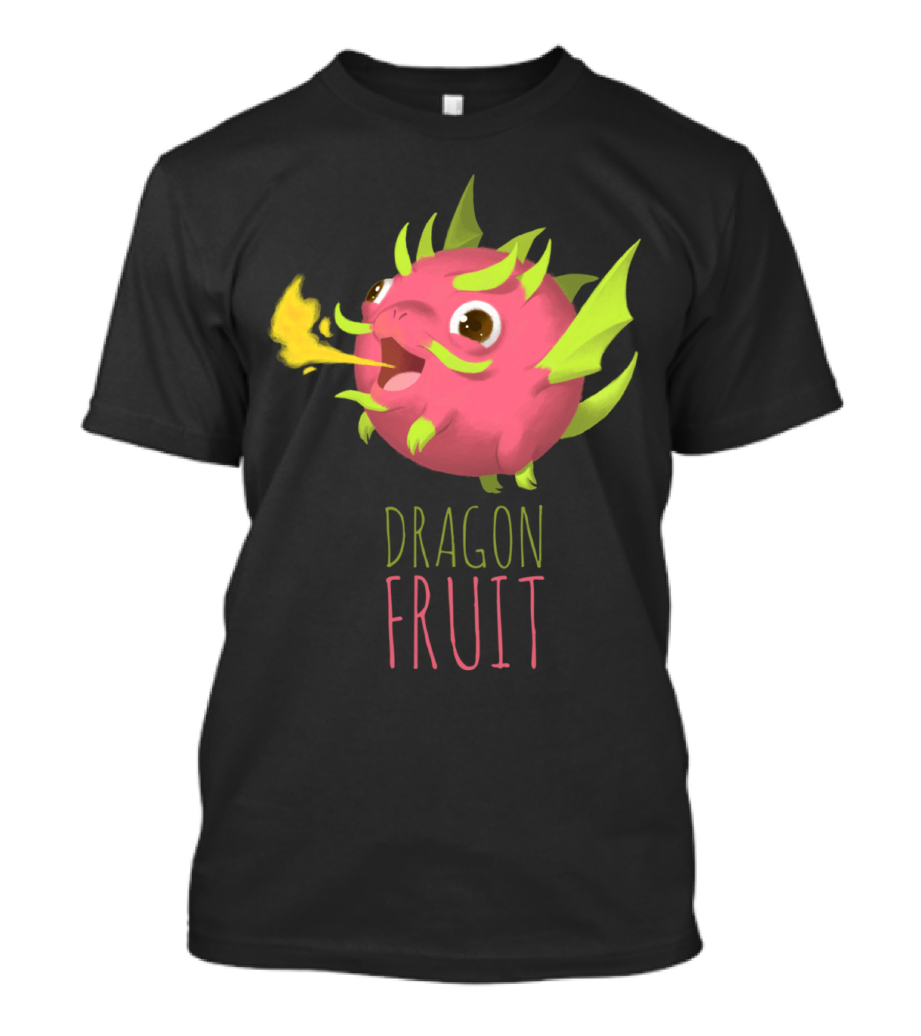 Fire Breathing Dragon Fruit With Vibrant Green Flames T-Shirt