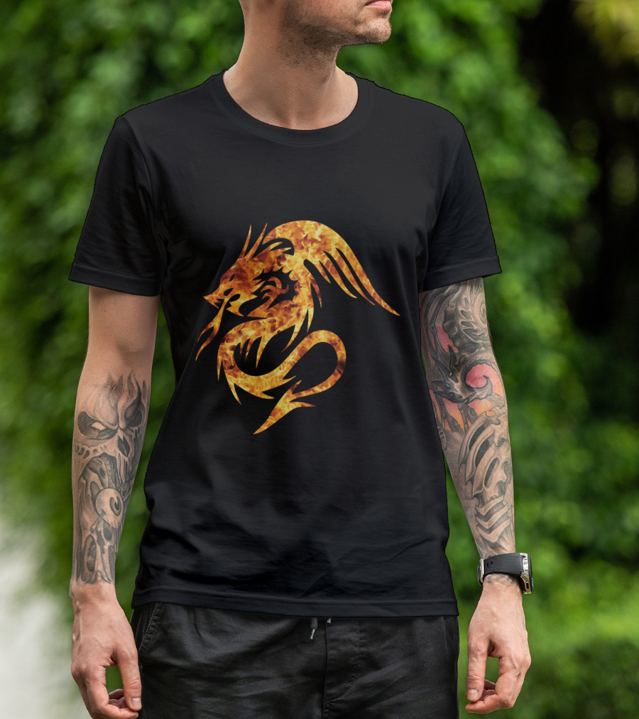 Fire Dragon Flames Iconic T-Shirt